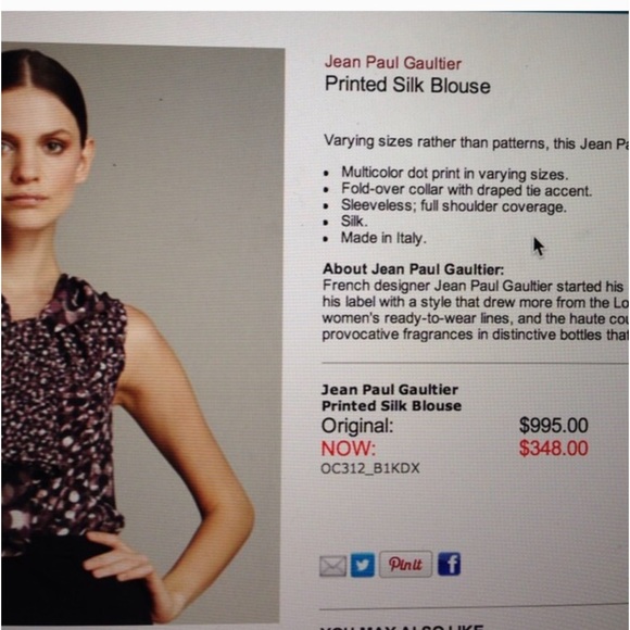 Jean Paul Gaultier multicolored sleeveless blouse with bow detail - Picture 8 of 13